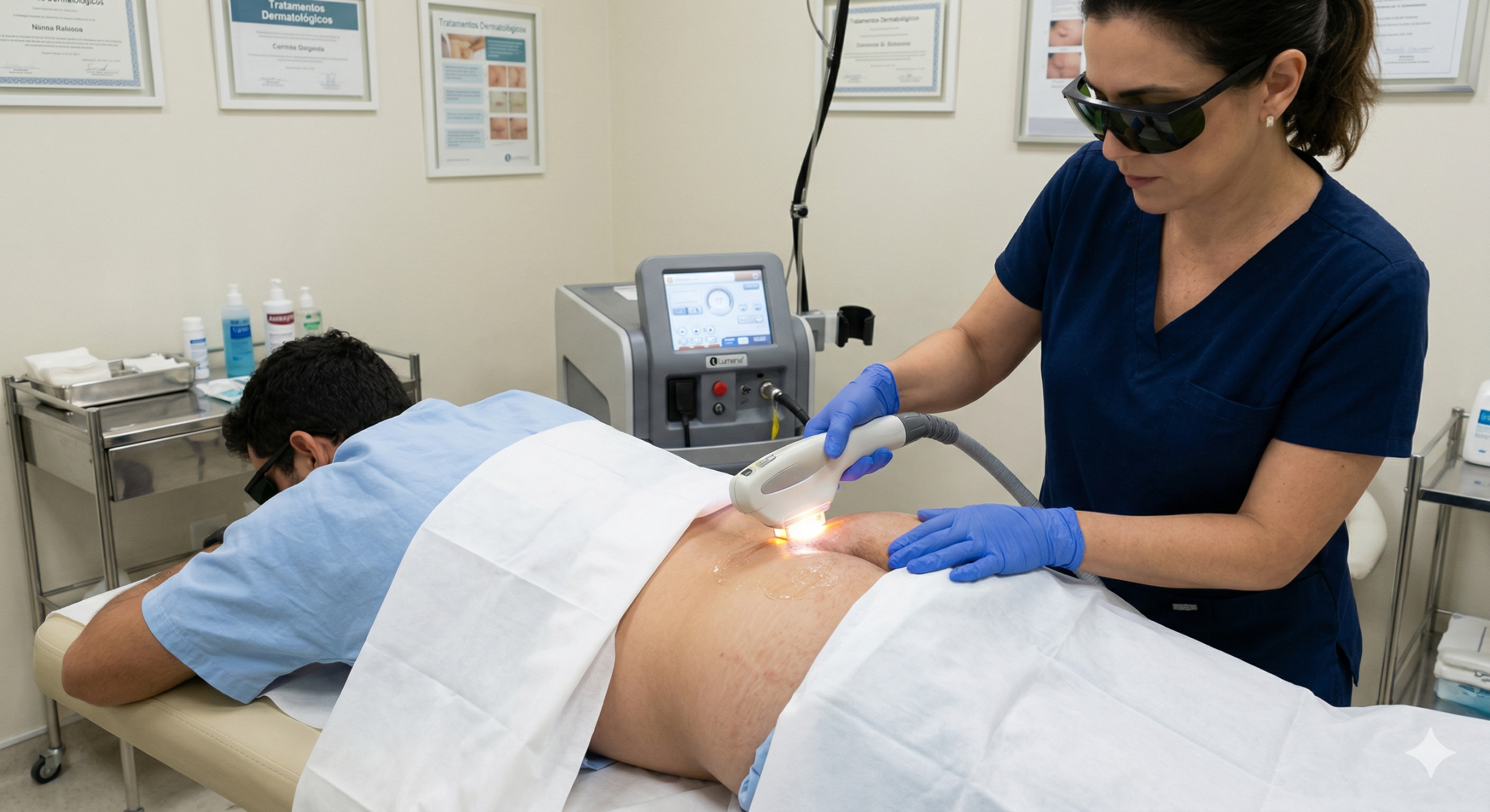 Tratamento IPL a quistos sacrococcigeos